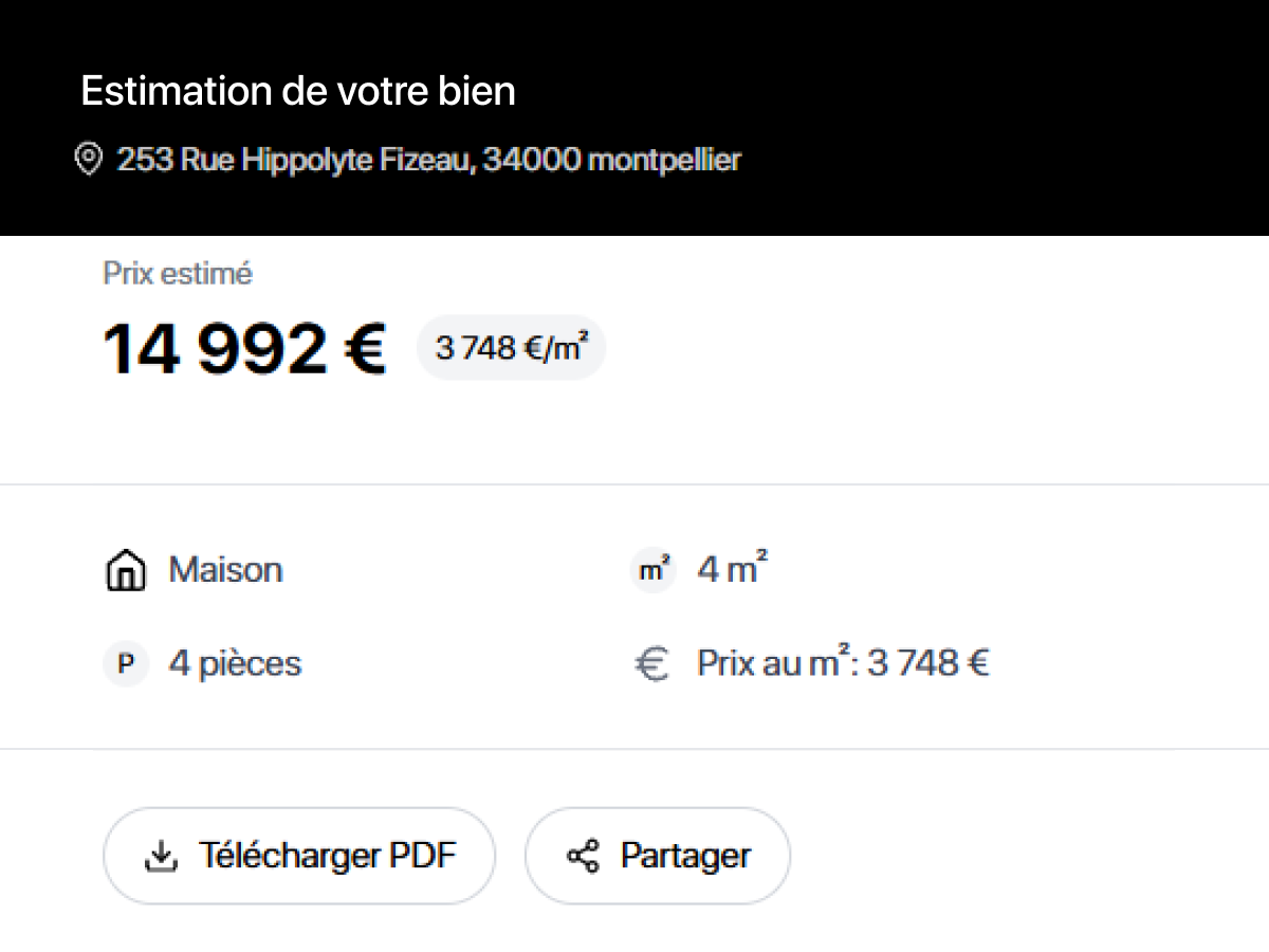 Estimation immobilière